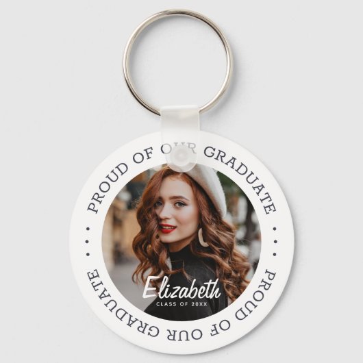 20誇りを持ったXX卒シンプル業写真 キーホルダー (正面)