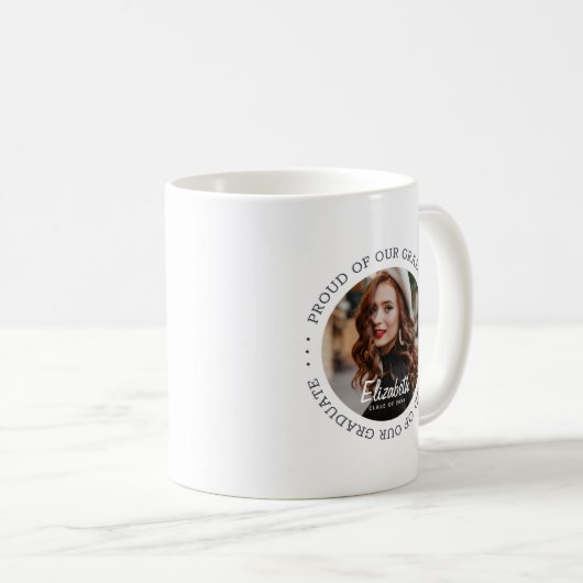20誇りを持ったXX卒シンプル業写真 コーヒーマグカップ (正面右)