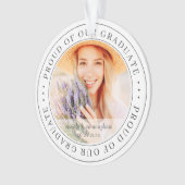 20誇りを持ったXX卒業モダン写真 オーナメント (正面)