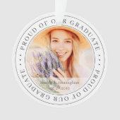 20誇りを持ったXX卒業モダン写真 オーナメント (正面)