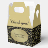 20誕生日ありがとうお番号パターン金ゴールド/黒 フェイバーボックス (オープン)