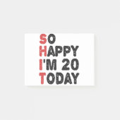 20誕生日おめでとう今日は20ギフトおもしろい ポストイット (正面)