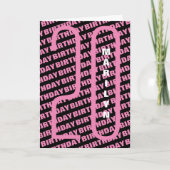 20誕生日インPink カード (正面)