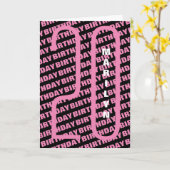 20誕生日インPink カード (黄色い花)