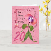 20誕生日カードmoonies可愛いブロッマー カード (黄色い花)