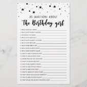 20誕生日ガール誕生日ゲームに関する質問 (正面)