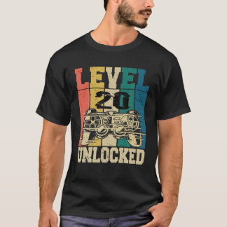 20誕生日ゲーマーゲーマーゲーマー20年レベル20U Tシャツ