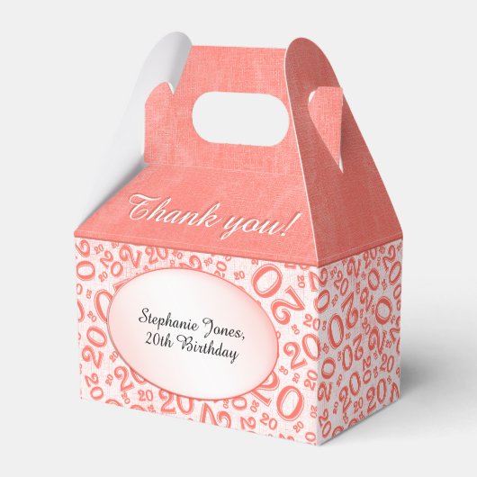 20誕生日サンキュー乱数パターンサンゴ フェイバーボックス (正面サイド)