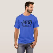 20誕生日シャツ | 400の平方根 – 20年 Tシャツ (正面フル)