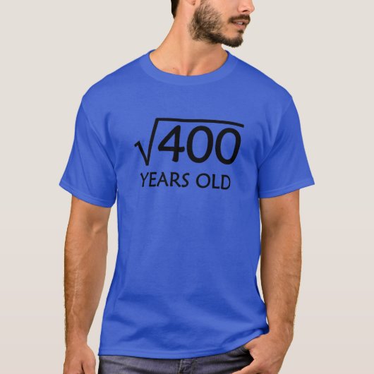 20誕生日シャツ | 400の平方根 – 20年 Tシャツ (正面)