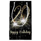 20誕生日スパークラオンブラック スモールペーパーバッグ (正面)
