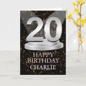 20誕生日スポットライト名刺追加 カード (黄色い花)