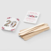 20誕生日フォトコラージガールピンク花白 ハンドファン