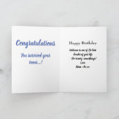 20誕生日フォトコラージュソンユニーク記念 カード (内部)