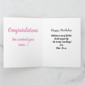 20誕生日フォトコラージュ娘ラージユニーク カード (内部)