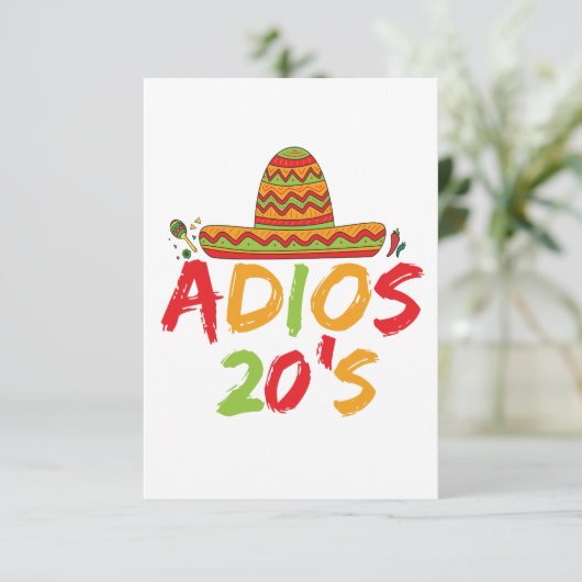 20誕生日メキシコパーティーシンコデマヨフィエスタ サンキューカード (スタンド正面)