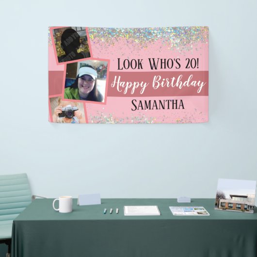 20誕生日ルッガーリークウーズグリッター 横断幕 (トレードショー)