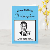 20誕生日レトロ漫画おもしろいパーソナライズされた カード (黄色い花)