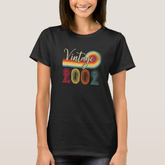 20誕生日ヴィンテージ2002年20歳男性女性 Tシャツ