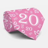 20誕生日乱数パターンピンク ネクタイ (ロール)
