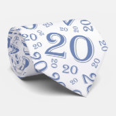 20誕生日乱数パターンブルー ネクタイ (ロール)