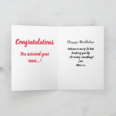 20誕生日写真コラージュシスター記念ユニーク日 カード (内部)