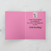 20誕生日孫娘ハミングバかわいらしード カード (内部)