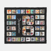 20誕生日家族写真集49写真 フリースブランケット (正面(横))