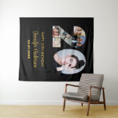 20誕生日番号20フォトコラージッモダンク タペストリー (インサイチュ(横))