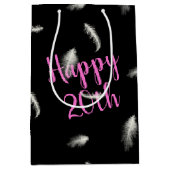 20誕生日羽毛ミディアム抱き枕 ミディアムペーパーバッグ (正面)