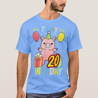 20誕生日豚で豚を飼う Tシャツ