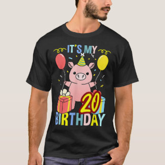 20誕生日豚の豚3307 Tシャツ