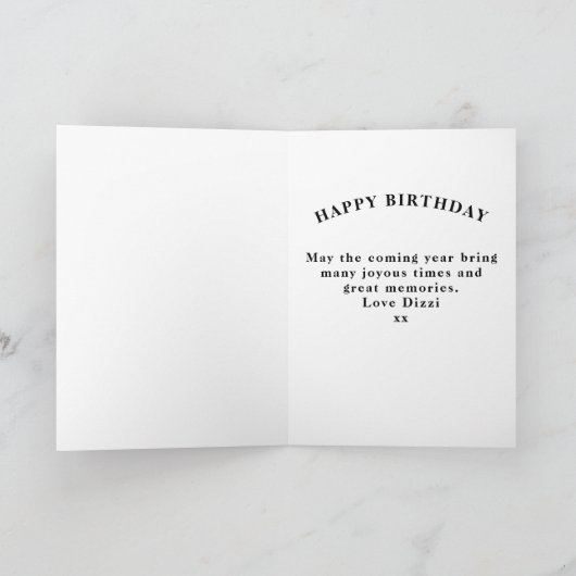 20誕生日赤い正規品の凡例あなたの名前を追加 カード (内部)