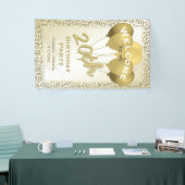 20誕生日金ゴールド乱数パターン20 横断幕 (トレードショー)