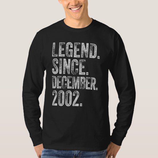 20誕生日12月20生まれ年伝説 Tシャツ (正面)