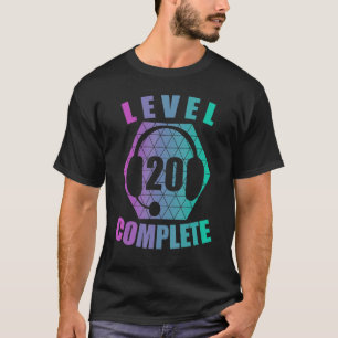 20誕生日20年ゲーマーゲームコンソールビデオ Tシャツ