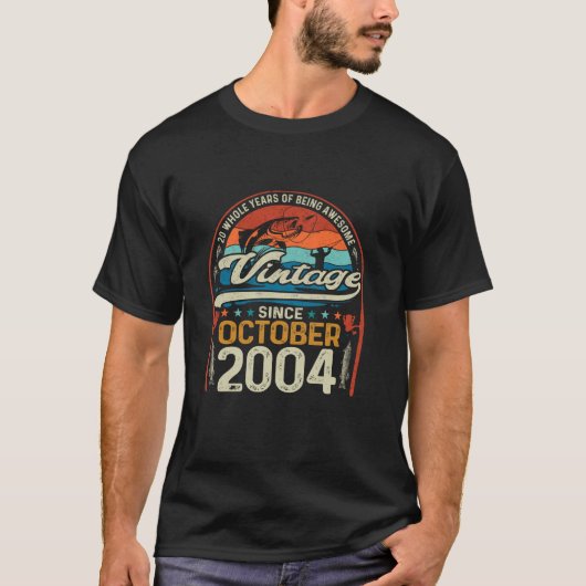 20誕生日20歳の魚釣り愛好家生まれOcto Tシャツ (正面)