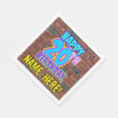 20誕生日~おもしろい、アーバングラフィティインスパイアルック スタンダードランチョンナプキン (角)