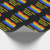 20誕生日:おもしろい、カラフルレインボーインスパイア# 20 ラッピングペーパー (角)