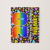 20誕生日:おもしろい、愛するハートシェイプ+「20」 ジグソーパズル (縦)