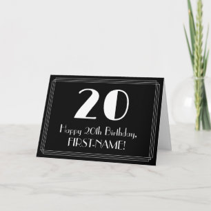 20誕生日~アールデコの検索"20"、名前 カード