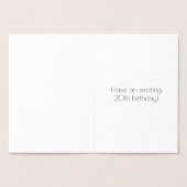 20誕生日~アールデコスタイル「20」と名前をカスタムする 箔カード (内部)