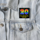 20誕生日:カラフルMusic Symbols, Rainbow 20 缶バッジ (インサイチュ)