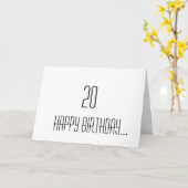 20誕生日 カード (黄色い花)