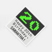 20誕生日 – ネディ/オタク系のスタイル「20」と名前 スタンダードランチョンナプキン (角)