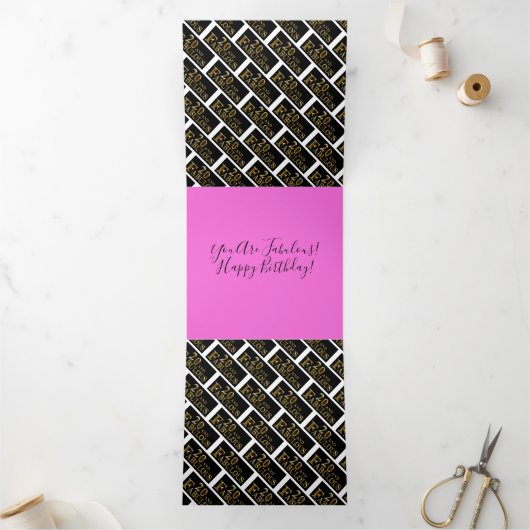 20誕生日 三つ折りクリスマスカード (内部)