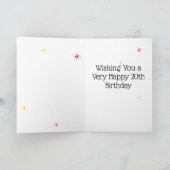 20誕生日 – 星の数20 – 青 – 年齢 カード (内部)