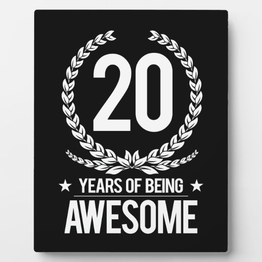 20誕生日(20歳素晴らし) フォトプラーク (正面)