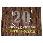 20誕生日: Country インスパイア Western  Look, Name ラージペーパーバッグ (正面)