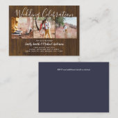 20質の予算の写真結婚式の招待SMALL アドバイスカード (正面/裏面)